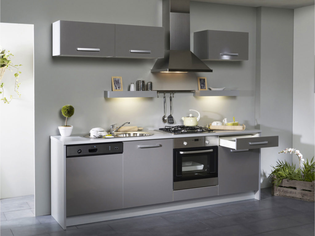 idée cuisine gris et blanc